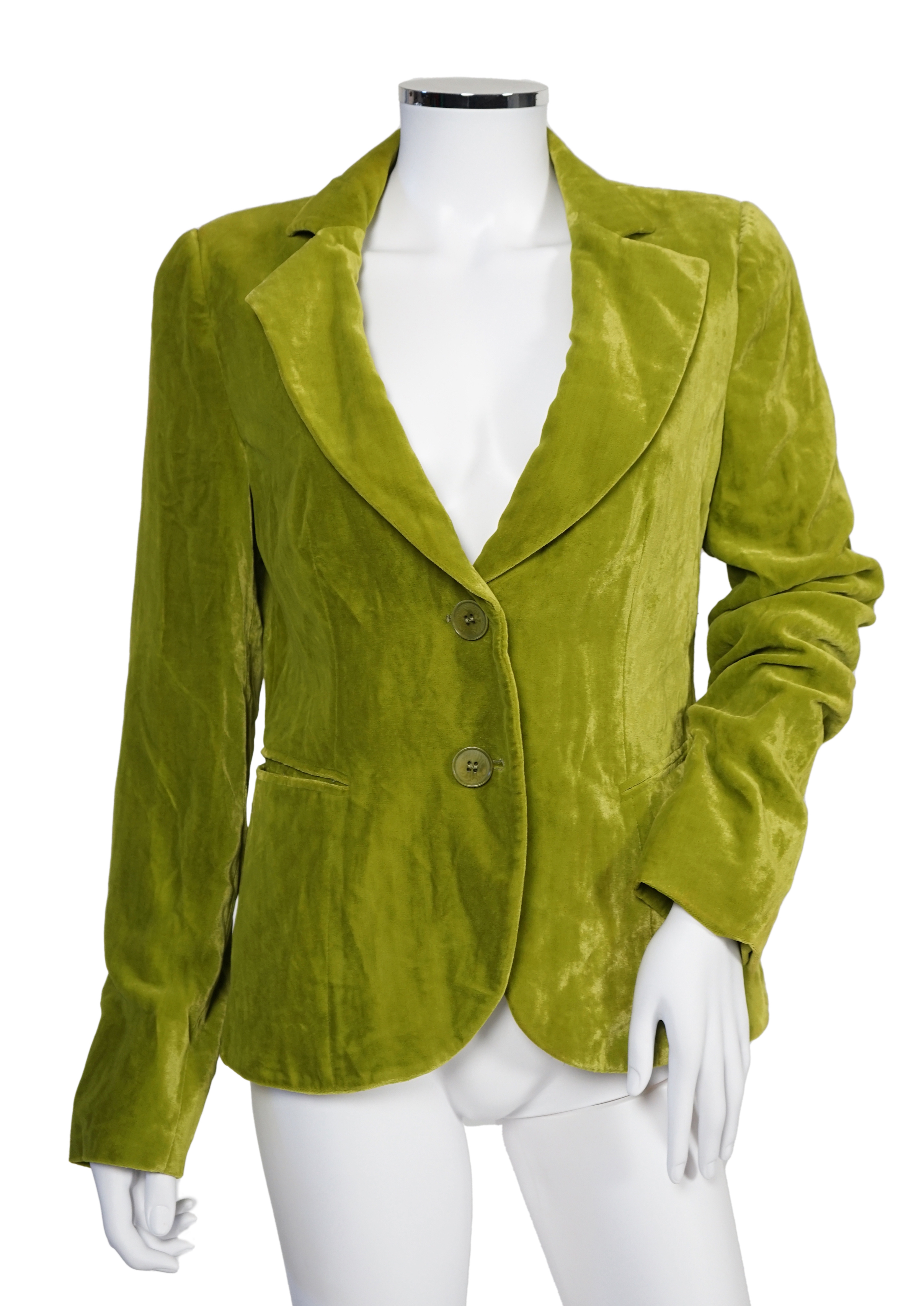 Four Emporio Armani lady's jackets, light blue silk size EU 46, all the others size EU 44